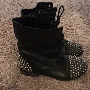 Steve Madden studded combat boots